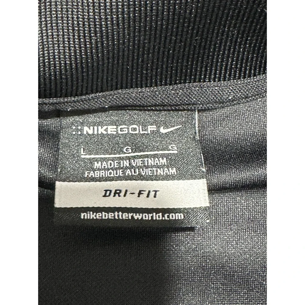 Nike Golf Polo Men's Size Large Dri-Fit Black Renwood Golf Course Short‎ Sleeve